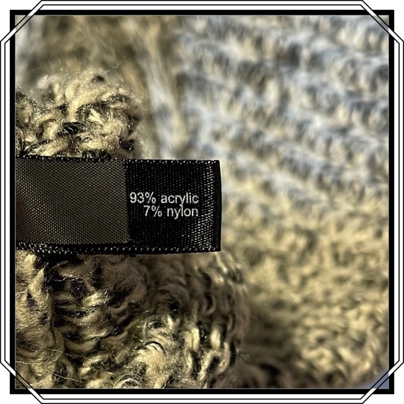 The Limited  Chunky Cowell Neck Gray and Black Long Sleeve Sweater Size … - Picture 9 of 10